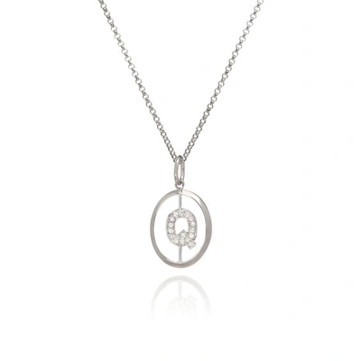 Shop Annoushka 18ct White Gold Diamond Initial Q Necklace