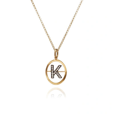 Shop Annoushka Initials 18ct Yellow Gold Diamond K Necklace