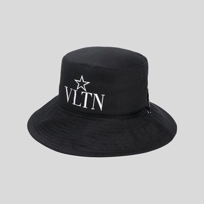 Shop Valentino Vltn Star Bucket Hat In Black