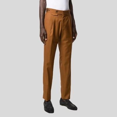 Shop Lardini Ei Porto Straight-leg Trousers In Brown