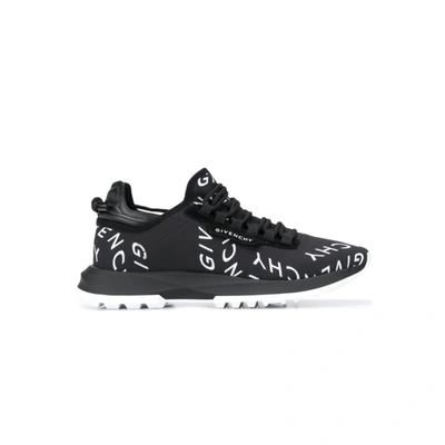 Shop Givenchy Logo-print Low-top Sneakers In Black