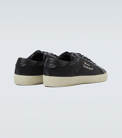 Shop Saint Laurent Court Classic Canvas Sneakers In Black