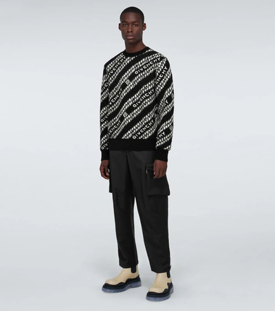 Shop Givenchy Virgin Wool Cargo Pants In Black