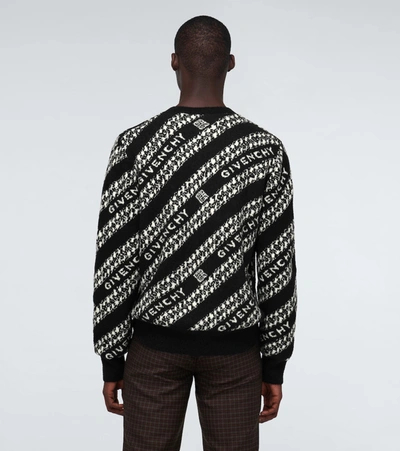 Shop Givenchy Logo Knitted Sweater In Black