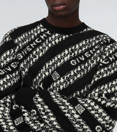 Shop Givenchy Logo Knitted Sweater In Black