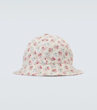 Shop Gucci Liberty Floral Canvas Bucket Hat In White