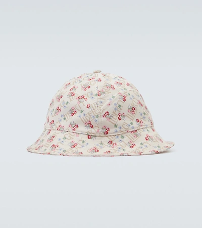 Shop Gucci Liberty Floral Canvas Bucket Hat In White