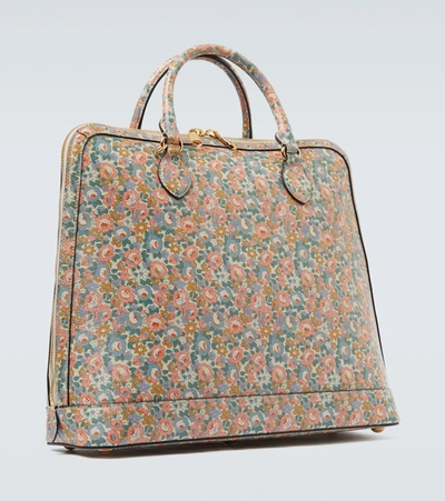 Shop Gucci Horsebit 1955 Liberty London Bag In Multicoloured