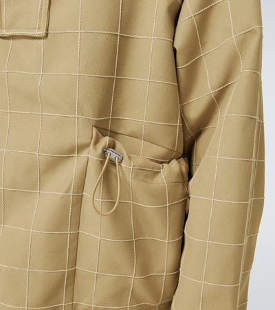 Shop Jacquemus La Veste Quadri Checked Jacket In Beige