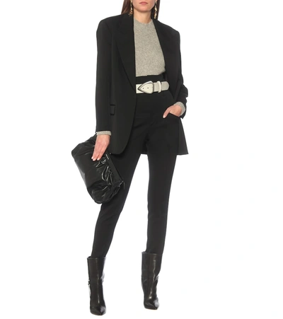 Isabel Marant Padme High-rise Wool Slim-leg Trousers In Black