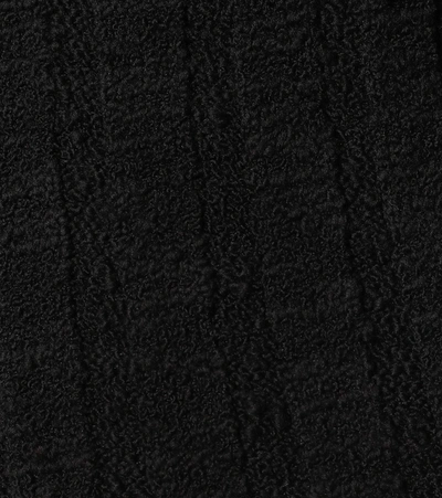 Shop Dolce & Gabbana Off-shoulder Wool-blend Sweater In Black