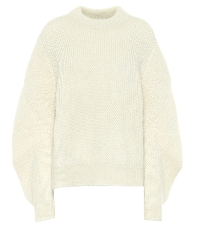 Shop Jil Sander Mohair-blend Sweater In White