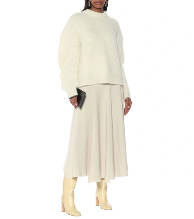 Shop Jil Sander Mohair-blend Sweater In White