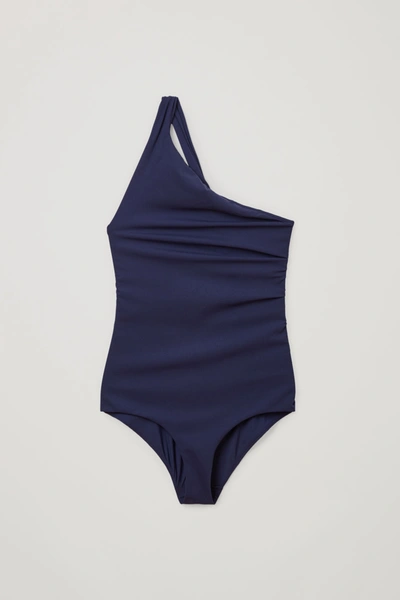 Cos Twisted-back Swimsuit In Blue | ModeSens