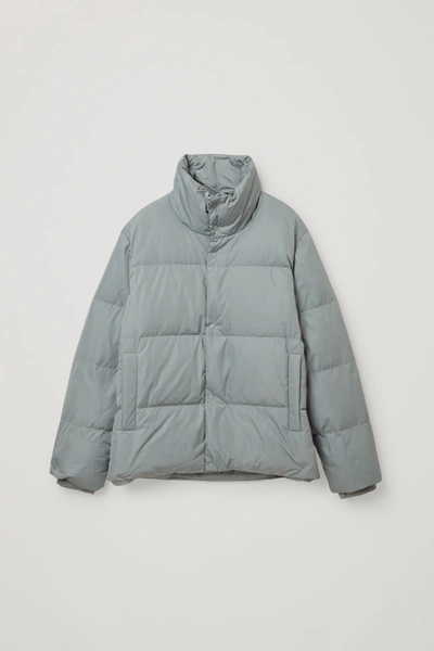 Cos Down Filled Short Puffer Jacket In Grey | ModeSens
