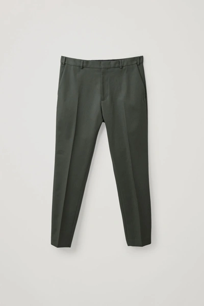 Shop Cos Slim-fit Trousers In Green