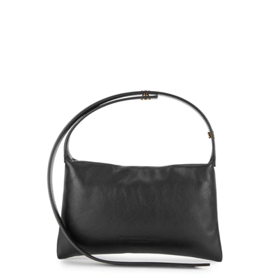 Shop Simon Miller Mini Puffin Black Leather Top Handle Bag