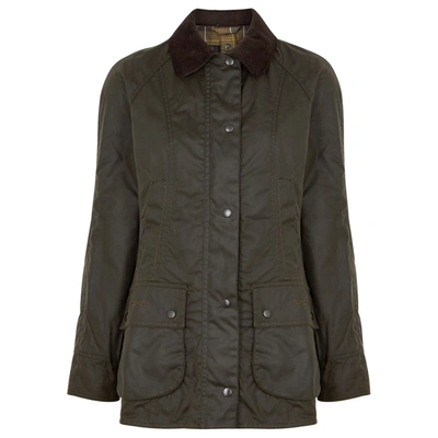 Shop Barbour Beadnell Dark Green Waxed Cotton Jacket