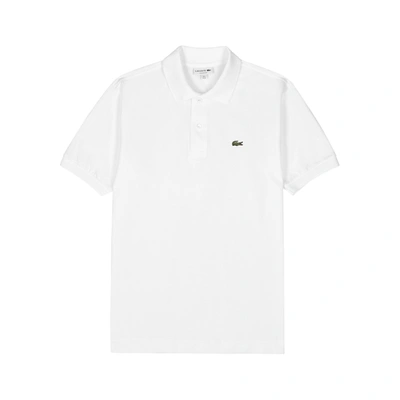 Shop Lacoste White Piqué Cotton Polo Shirt