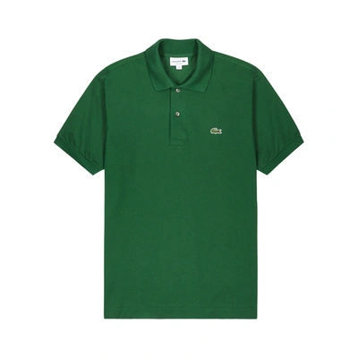 Shop Lacoste Green Piqué Cotton Polo Shirt