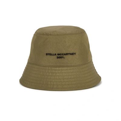 Shop Stella Mccartney Reversible Nylon Bucket Hat In Khaki