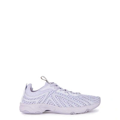 Shop Acne Studios Lilac Panelled Mesh Sneakers