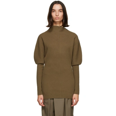 Shop Low Classic Khaki Wool Asymmetric Sweater