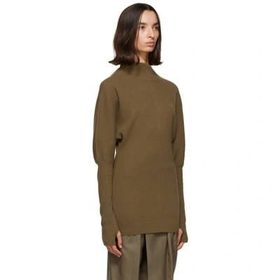 Shop Low Classic Khaki Wool Asymmetric Sweater