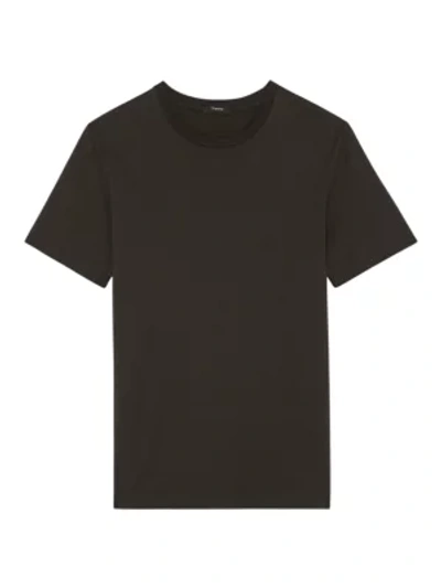 Shop Theory Regular-fit Clean Silk & Cotton T-shirt In Java