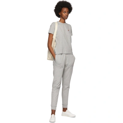 Shop Maison Kitsuné Grey Fox Head T-shirt In Grm Grey Me