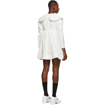 Shop Shushu-tong White Big Shoulder Dress In Wh100 White