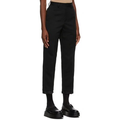 Shop Shushu-tong Black Wool Straight Trousers In Ba100 Black