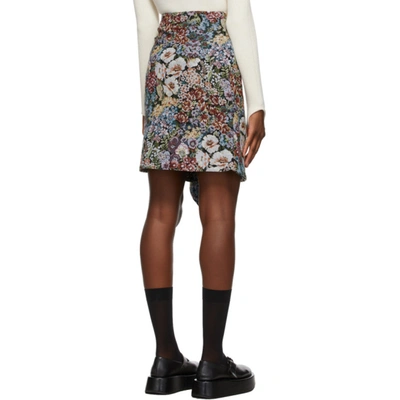 Shop Shushu-tong Shushu/tong Multicolor Floral Flip Miniskirt In Pr100 Flora