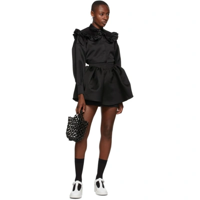 Shop Shushu-tong Black Puffy Miniskirt In Ba100 Black