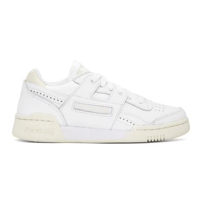 Shop Reebok Classics White Workout Plus Lo Sneakers In White Alaba
