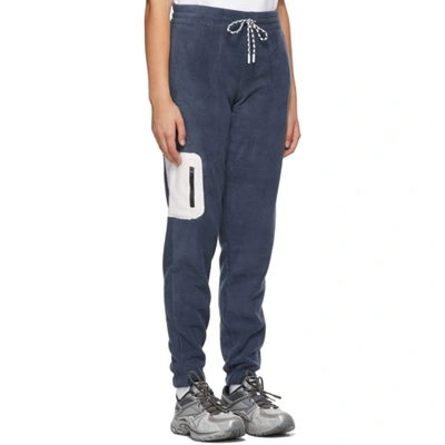 Shop Reebok Classics Blue Winter Escape Lounge Pants In Smoky Indig