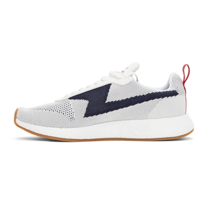 Shop Ps By Paul Smith White & Navy Zeus Sneakers In White 1