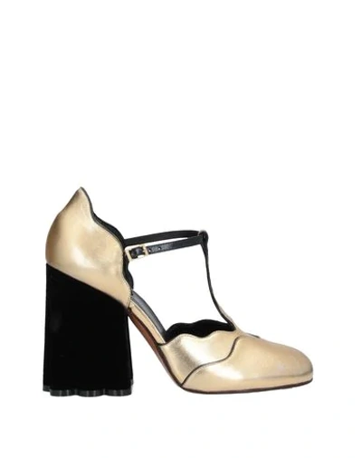 Shop Marni Pumps In Gold