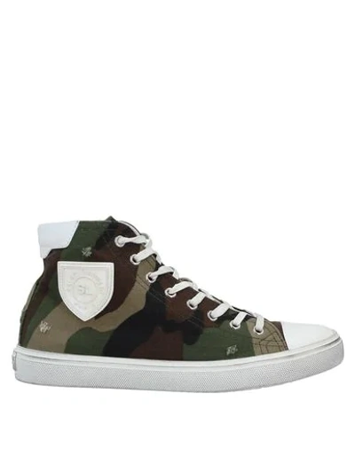 Shop Saint Laurent Sneakers In Military Green