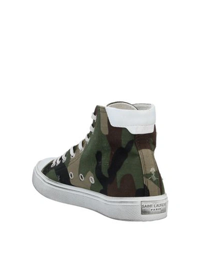 Shop Saint Laurent Sneakers In Military Green