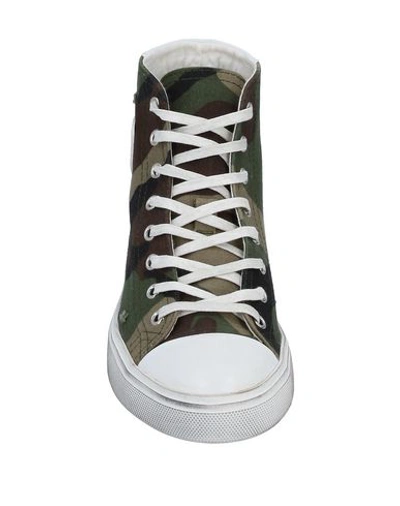 Shop Saint Laurent Sneakers In Military Green