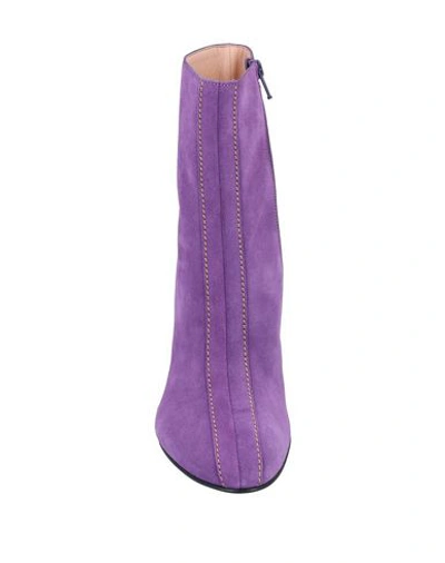 Shop Acne Studios Ankle Boot In Purple
