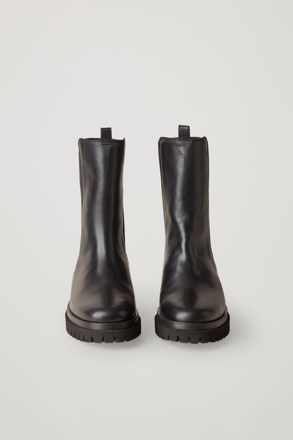 Erklæring bro samarbejde Cos Chunky Leather Chelsea Boots In Black | ModeSens