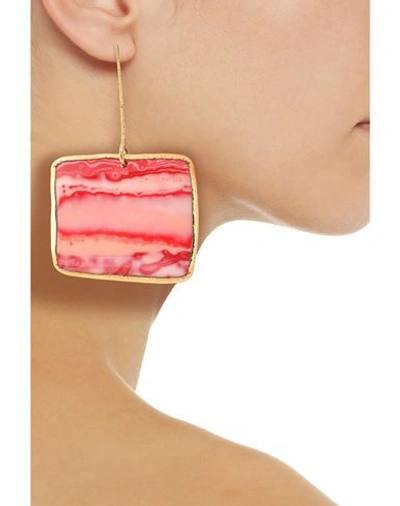 Shop Missoni Woman Earrings Red Size - Epoxide Resin, Metal
