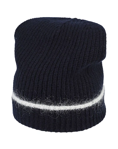 Shop Marni Hats In Dark Blue