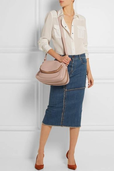 Shop Tom Ford Jennifer Medium Textured-leather Shoulder Bag In Pink
