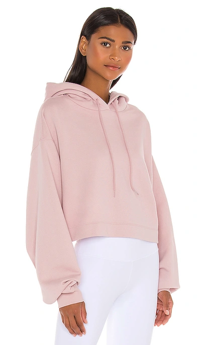 Shop Alo Yoga Bae Hoodie In Pink Mauve