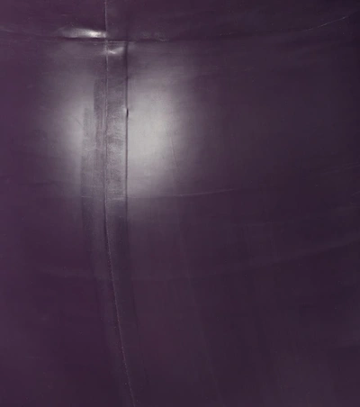 Shop Saint Laurent Latex Leggings In Purple