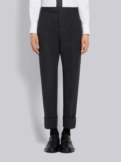 Shop Thom Browne Dark Grey Wool Cavalry Twill Classic Suit