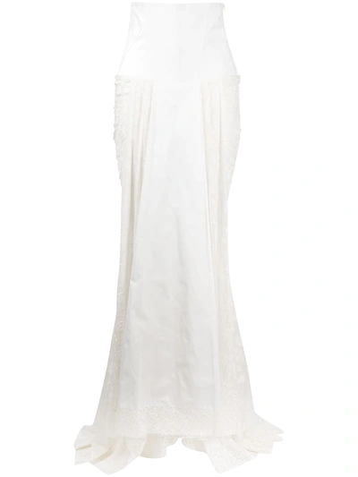 Shop Antonio Marras Corset Maxi Skirt In White